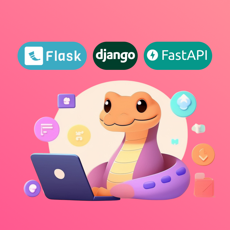 django vs FastAPI vs Flask Icon